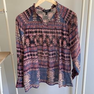 Boho Chic Floral Long Sleeve Blouse